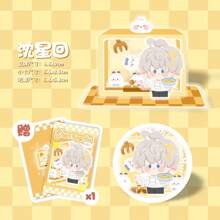 3Pcs Love And Deepspace Doll Machine Series 1*Badge, 1*Acrylic Stand , 1*Character Card For Xavier Zayne Rafayel Sylus Caleb, Original Design, Desktop Ornaments, Badge Decorations, Game Peripheral Collectionsschool Supplies,Back To School
