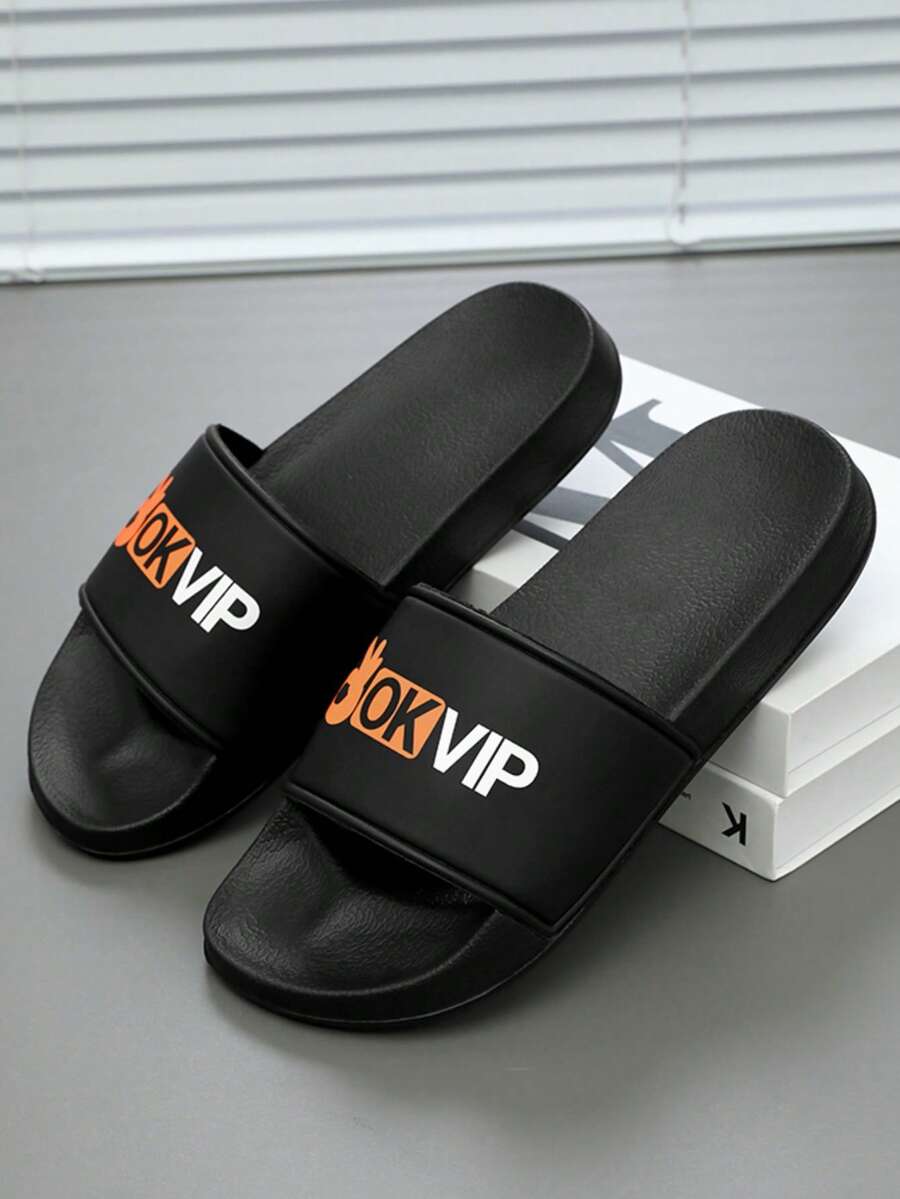 Talla 23# Sandalias de verano para hombres talla grande, tallas 36-48, zapatos casuales cómodos para exteriores, pantuflas livianas antideslizantes, resistentes al desgaste y transpirables, sandalias para hombres para uso diario y exterior (Patrón asimétrico) - Negro - Ver 1