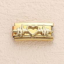 1PC Stainless Steel Bracelet Components, Accessories With Heart, Bow, Marine Creatures, And Elements Of Stars And Moon, DIY Making Jewelry For Bracelet, Can Be Freely Matched With Different Styles - Rectangle - View 21