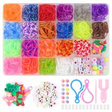 500pcs/1000pcs/1500pcs/7500pcs Assorted Colorful Elastic Hair Bands Set, Suitable For DIY Handmade Craft, Bohemian Style, Braiding Hair Bands DIY Creative Everyday And Holiday/Graduation Season Gift