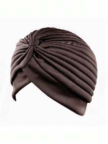 1 Stück Damen Einfarbige weiche Turban Mütze, bequem und atmungsaktiv, geeignet für den täglichen Gebrauch