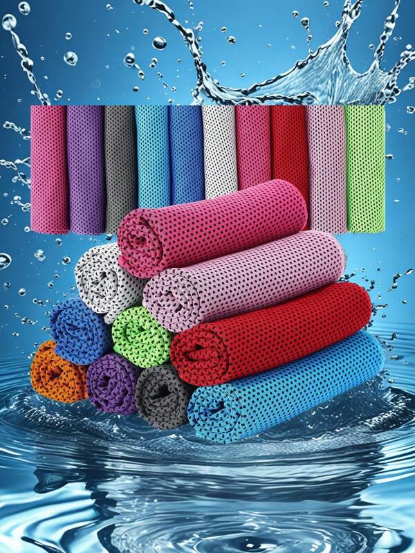 6 Cooling Towels For Neck And Face, Ice Towel Set, Soft And Breathable Cooling Towels, Microfiber Towels Suitable For Yoga, Sports, Running, Gym, Exercise, Camping, Fitness, Exercise, And More Activities