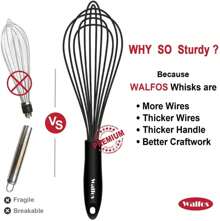 WALFOS 1pcs/3set Multifunctional Rotating Manual Whisk Mixer Mini Plastic Kitchen Whisk Baking Tool Silicone Whisk