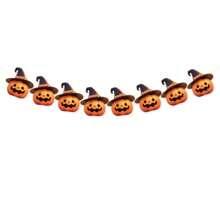 Vintage Halloween Hängebanner - Sürbis Geist Skelett Wand Girlande - Dekorpapier, für Scherz Feiertags-Themenpartys, Eingänge, Häuser, Räume und Szenendekorationen - Herbstferiendekoration und Fotorequisiten