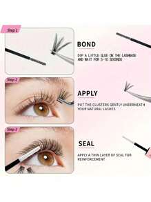 [Set de pegamento de pestañas DIY] Herramientas de maquillaje para extensión de pestañas DIY, Set de pegamento de pestañas de 10ml que incluye pinzas y desmaquillador de pestañas de 5ml