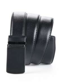 1/2pcs Men's Genuine Leather Ratchet Belt With Automatic Alloy Buckle - Business Style, Micro-Adjustable 1 2/6" For Dress Pants, Second Layer Cowhide - DL84DP85 - View 24