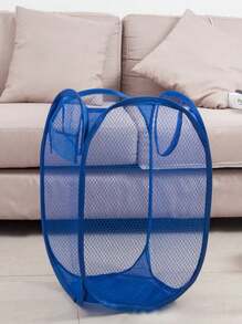 1 Foldable Mesh Laundry Basket, Breathable Dirty Clothes Storage Container, Toy And Miscellaneous Organizer Laundry Basket, Laundry Basket Bathroom Organizer, Basket, Storage Basket, Foldable Laundry Basin