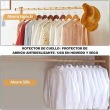 30 Ganchos para Ropa de Acero Inoxidable - Perchas Sólida 42 CM con Ranura en U Metal Espesar Que Resistente Ligero y Duradera para Ropa Pants Ahorro de Espacio Perchas para el Hogar para Adultos(30) - 30 - Ver 6