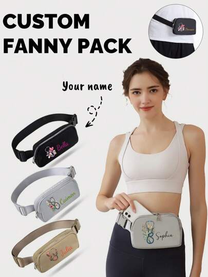 Unisex Theme Fanny Pack For Nurse, Lpn, Rn, Nursing Student, Doctor, Medical Cna, Phd, Healthcare Worker, Men And Women Waist Bag.A Customized Nurse Stethoscope Floral Print Simple Casual Versatile Fashion Personalized Bag. Suitable Women's Daily Use