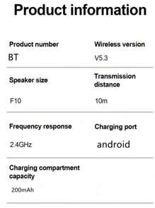 BT Wireless Earphones Bluetooth 5.3 Neckband Headphones 200mAh Gaming LED Display HIFI Headset Sports TWS Earbuds With Mic TF Card