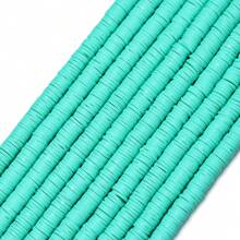 6mm 1/5/10 Strand Flat Round Polymer Clay Beads, Multicolor Loose Spacer Polymer Clay Beads For Jewelry Making, DIY Handmade Bracelet Necklace Jewelry Making Craft Supplies, Soft Clay Material, Art & Craft Beading Supplies