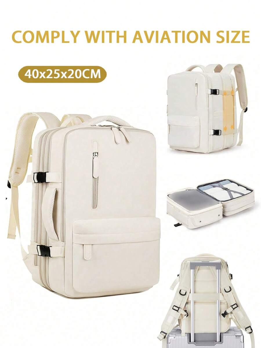 瑞安航空旅行背包，客艙包40x20x25，座椅下客艙包，航空包，女士旅行背包，航空認證休閒背包，戶外行李背包商務週末包，帶擴容，帶 USB 輸出 男式防水旅行背包