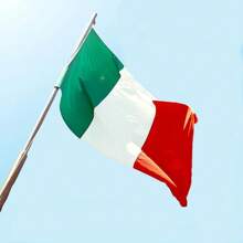 1 pièce Drapeau italien imprimé recto-verso (90 cm x 150 cm / 3 pi x 5 pi), drapeau national d'Italie de haute qualité, en tissu de polyester, couleurs vives, résistant aux UV, décoration de drapeau, décoration extérieure pour les vacances