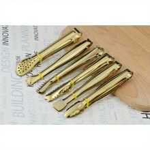 6pcs Stainless Steel Mini Barbecue Clips Durable Corrosion Resistant For Coffee Sugar Office Tea Party Family Dinner Food Clips