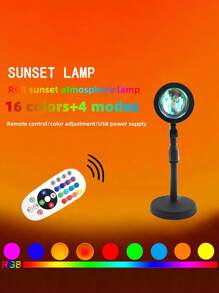 Le projecteur de lumière ambiante avec 16 couleurs RGB et télécommande - 4 réglages de mode pour la photographie est une lumière décorative parfaite pour les selfies, les festivals, les fêtes, les salons, les chambres à coucher et l'ameublement de la maison. Il peut créer une atmosphère chaleureuse et onirique à la maison. Cette lampe USB est un cadeau idéal pour les anniversaires, la Saint-Valentin et autres occasions.