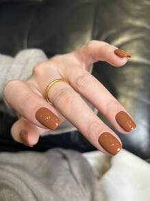 XEIJAYI 1 Stück 15ML Schokoladenbraun Gel Nagellack, haltbarer Gel Nagellack mit hoher Farbsättigung, geeignet für Salon Design und Frauen Nägel