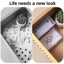 1/2pcs Portable Playing Card Storage Box, Card Container, Jewelry & Small Items Organizer Box, Game Card, ID Card, Name Card Holder