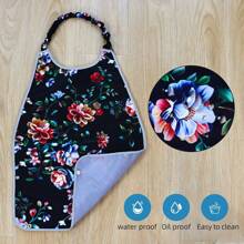 1pc Adult Bib - Elderly Meal Bib With Foldable Pocket Design, Prevent Falling Crumbs And Protect Clothing, Suitable For Dining, Elegant For Men & Women