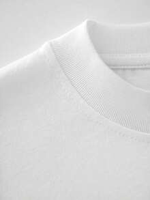 G59 Themed Print 1Pcs Men's Round Neck Short Sleeve Casual Tee All Season Universal 220g Thick 100% Cotton Men's T-Shirt - 白色 - 查看 6