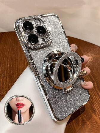 亮片奢华电镀水钻闪亮苹果手机壳兼容 16 Pro Max/16/16 Pro/16 Plus/16e/15/15 Pro Max/15 Pro/15 Plus/11/12/13/14 Pro Max/11 Pro Max/12 Pro/12 Pro Max/13 Pro/13 Pro Max/7 Plus/14 Pro/14 Pro Max/14 Plus S24/S25 软壳简约设计