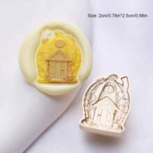 1 Pc Fairy Tale Series Wax Seal Stamp Head, Detachable Solid Brass, Intricate Fairy TalesDesigns (Castle/Rabbit/Bear/Hot Air Balloon/Candy House), Wax Sealed Stamp Head, Fire Paint Seal Head, DIY Craft, Gift Packaging, Envelope Sealing, Party Invitation Letter,Back To School,School Supplies