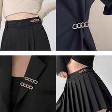 1/2/3/4/6pcs Invisible Waist Cincher Buckle, Jeans & Skirt Waist Adjuster, Removable Waist Shaper Without Sewing - Multicolor - View 6