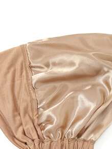 1 pièce Bandeau/bandana élastique à cordon de serrage de couleur unie avec doublure intérieure pour femme