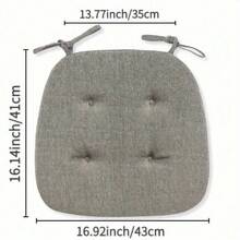 1 件纯色亚麻防滑椅垫 - 通用座垫，四季皆宜，易于清洁，家庭餐椅垫 - 必备家居用品房间装饰美学房间装饰家居装饰客厅装饰办公椅返校学校用品椅枕垫游戏椅