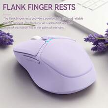 无线2.4G鼠标，三档速度可调（800-1200-1600），配备灯光音调按键，电量显示及自适应休眠，外观精美，人体工学设计，节日礼品办公用品 - 彩色 - 查看 7