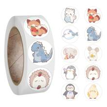 500 pegatinas de animales con tinta, pegatinas de vinilo de estética para scrapbooking, diarios, parachoques, monopatines, botellas de agua, dibujos animados, cascos de seguridad, coche