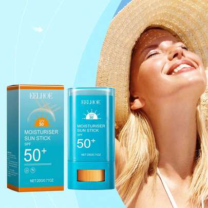 50+ SPF Sunscreen Stick Moisturizing Cream - Non-Greasy, Long-Lasting Protection, Travel-Friendly, Perfect For Summer And As A Holiday Gift, Portable Outdoor Moisturizing Cream With Skin-Friendly Ingredients