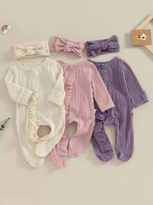 Newborn Baby Boy Girl Fall Winter Clothes Long Sleeve Fish Print Zipper Jumpsuit Romper One Piece Outfit 0-12M