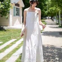 Women Long Dresses - 白色 - 查看 3