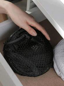 1 Foldable Mesh Laundry Basket, Breathable Dirty Clothes Storage Container, Toy And Miscellaneous Organizer Laundry Basket, Laundry Basket Bathroom Organizer, Basket, Storage Basket, Foldable Laundry Basin