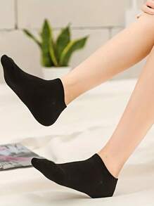 5 Pares de Meias Tornozelo Respiráveis e de Secagem Rápida para Homens e Mulheres, Adequadas para Corrida, Esportes e Uso Casual - Poliéster Leve, Adequado para Todas as Estações, Lavável em Máquina (Cinza/Branco/Preto)