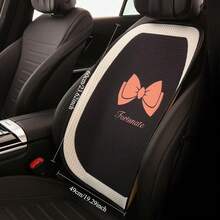 1pc Car Seat Cushion Suitable For All Seasons, Women, Breathable, Simple Bow Design, Non-Slip - one-size - View 8