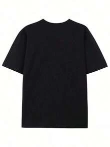 If They Talk Behind Yo Back Fart Wolf Literally Me Funny Meme Emo T-Shirt Men's Clothing Harajuku Retro Oversized Cotton T ShirtUnique Patterned Casual T-Shirt With A Soft Texture Graphic Print Short SleevesFunny Shirt 100% Cotton Material, Comfortable Everyday T-Shirt - 黑色 - 查看 2