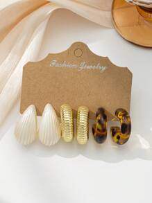 2-18 pièces Set de boucles d'oreilles et clous d'oreilles multicolores, convient pour un port quotidien toute l'année