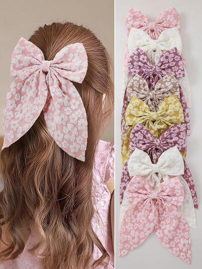 10 قطعة/مجموعة مشابك شعر بشكل فراشة مزخرفة بنقوش زهرية للفتيات، إكسسوارات شعر للاستخدام اليومي