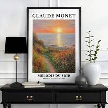 1pc Nghệ thuật vẽ nổi tiếng Claude Monet Bản in và áp phích Cổ điển Đầy màu sắc Sân trong Hoa Phong cảnh Biển Tranh vải Trang trí nhà Quà tặng Khung tùy chọn - Nhiều màu - Xem 20