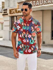 Camisas hawaianas personalizadas con diseños personalizados, como retratos humanos, niños, mascotas, dibujos animados o temas festivos para hombres y mujeres