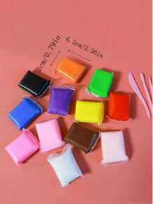 48pcs Super Light Air Dry Clay, Playdough, Craft Molding Dough Multi-Color Set, Odorless, Perfect Gift For Kids (Random Pattern Cardboard In Package)