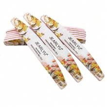 5 pezzi Nuovi Limette per unghie con motivo a mezzaluna e design a impronte digitali, grane 80/100/150/180/240, doppia faccia per levigare e modellare, lima per unghie di alta qualità e lavabile