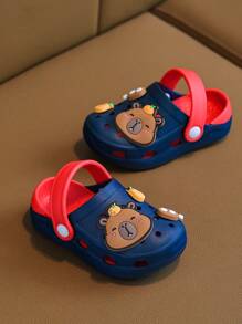 1 par de chanclas de playa de verano para niños, sandalias antideslizantes para niños y niñas, diseño ligero y transpirable, apropiadas para el verano