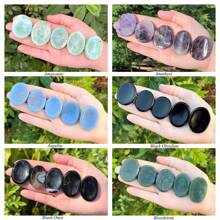 1pc Duim Zorgen Steen Voor Angst Chakra Stenen Chakra's Kristallen Roze Kristal Amethist Tijgeroog Groene Aventurijn Kwarts Obsidiaan Angst Steen Voor Stress Meditatie