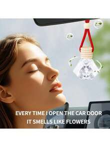1pc 8ml Car Aromatherapy Pendant Air Freshener, A Must-Have For Summer Vacations, Suitable For Daily Driving And Traveling. Cute Car Air Freshener, Fashionable Nordic Design Pendant, Elegant Feminine Car Decoration, Plant Fragrance, The Perfect Boyfriend Gift For Your Girlfriend, Bringing Long-Lasting Fragrance - Multicolor - View 5
