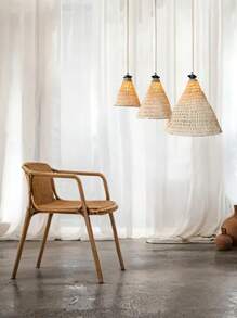 Hand Woven Rope Lampshade, Bohemian Style Hanging Decorative Pendant For Homestays, Restaurants,Bedrooms, Living Rooms, Balconies, Rustic Fabric Design, No Electricity Needed