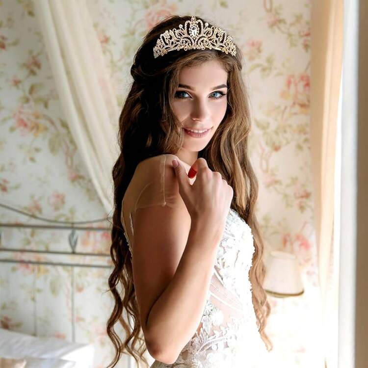 7cm Tall Crystal Butterfly Weddng Queen Prncess Prom Tara Crown For