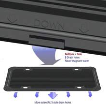 Aootf License Plate Protector- Clear Novelty Number Plate Cover With Silicone Car Tag Frame, Unbreakable Cover To Protect Front Or Back License Plate With Screws,Caps