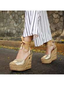 Women Platforms & Wedge Sandals - Gold - View 1
